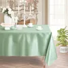 Nappe de table en satin, 2 pièces, longue couverture rectangulaire verte et soyeuse pour fête de mariage, Restaurant