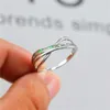 Hochzeit Ringe Einfache Weibliche Hohl Kreuz Dünne Ring Charme Silber Farbe Ohrringe Trendy Unschärfe Opal Stein Engagement Für Frauen