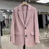 Abiti da donna Solid Blazer da donna Office Lady Chic Abito monopetto Capispalla Top femminili Abbigliamento donna 2023 In cappotti e giacche