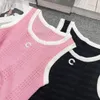 Tanques de mujer Camis diseñador Mujer Tejer Verano Sin mangas Tank Tops Diseñador Chaleco de punto Mujer Camiseta 14QI