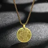 Pendentif Colliers Ronde En Acier Inoxydable Charme Collier Pour Hommes Mode Hip Hop Punk Bijoux Accessoires Cadeau De Fête En Gros