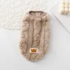 Dog Apparel Pet Clothes Warm Winter Cat Jacket Cute Wavy Double-sided Fleece Soft Puppy Kitten Coats For Small Medium Dogs Cats