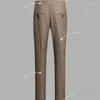 Mannen Broek Engeland Stijl Lente Herfst Wollen Mannen Business Jurk Casual Slanke Trouwpak Broek Kantoor Sociale Broek Pantalon D01