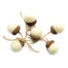 Decorative Flowers Small Ball String Felt Acorn Ornaments DIY Material Pendants Green Pink White Gray Wool Red Blue Christmas Decorations