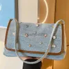 Shoulder Bags Handbags Bag Women's Capacity Diamond Denim Shoulder Bag 2023 New Handbag Casual Retro Women's Handbagqwertyui879