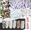 Whole 800pcs Flame Nail Crystal 3D White Clear ABフラットバック修正ネイルアートラインストーンDMC SS3SS16 DIYグリッターマニキュアDECO35555670