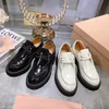 Zapatos de mujer de lujo de comercio exterior 2023 Otoño/Invierno nuevo estilo británico Retro cuero genuino con cordones suela gruesa zapatos Lefu de tacón grueso