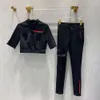 Lüks Kadınların Takipleri Tasarımcı Takım Moda Naylon Kumaş Klasik Orijinal P Mektup Üst Pantolon Kovboy Üst Ceket Trail T-Shirt Sweatshirt Boyutu S-L