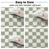 Table Cloth Grass Green Checkerboard Round Tablecloth Waterproof Cover For Wedding Party Decoration Dining