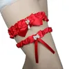 Exquisite Pearls Bridal Garters for Bride Ribbon Wedding Garters White Ivory Wedding Leg Garters