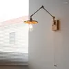 Lampada da parete in vetro nordico con montaggio a LED, lampada da bagno, testata del letto, candele, lettura a collo di cigno montata