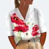 Chemisiers pour femmes chemises pour femmes à manches longues femmes C imprimé col montant bouton décontracté demi-coton lin haut chemise oeillet pull hauts