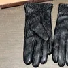 Gants d'hiver en cuir pour femmes, écran tactile en peluche, pour le cyclisme en plein air, mitaines de Ski chaudes et coupe-vent de styliste, gants en peau de mouton véritable