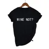 Camisetas de mujer ¿VINO NO? Camisetas estampadas para mujer, camiseta divertida informal de algodón para mujer, camiseta Hipster, 13 colores, envío directo