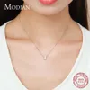 Modian réel 925 argent Sterling carré émeraude coupe clair CZ classique collier pendentif pour les femmes de mariage charme bijoux fins 210619283p