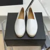 chaussures en toile mocassins espadrilles 100% cuir véritable designer en peau d'agneau Eté printemps Appartements taille 34-42 Chaussures femme confortable décontracté décontracté luxe cap toe Quilting