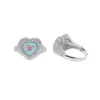 Band Ringen Valentines Gift Vrouwen Bruiloft Engagement Pastel Kleur Emaille 3 Kleuren Hartvormige Vinger Ring 231102