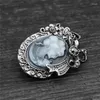 Brooches Vintage Bowknot Cameo Antique Silver Plated Fashion Resin Flower Rhinestone Brooch For Women BR29