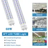 SHOPLED T8 LED Tube Light Bulbs 4FT 36W 60w 4680Lm 6000K Cold White Fluorescent Replacement Bi Pin G13 Dual-end shop light garage workshop ceiling wall
