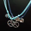 Hänge halsband traditionella bayerska kringla rhinestone handgjorda halsband för kvinnor hjärta ettelweiss charm dirndl smycken grossist