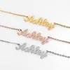 Personalized frosted and gilded Name Necklace & Pendants Hip hop Jewelry Choker Custom Initial Necklaces Fashion Women Gifts CX200223l