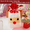 Décorations de Noël 5pcs Noël SAGE SAGS SAG-CADE Candy Dragee DrawString For Home Noel Year 2023 présente