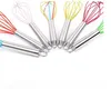 Egg Tools 10 Inch Wire Whisks Stirrer Mixer Eggs Beater Color Silicone Egg Whisk Stainless Steel Handle household Baking Tool