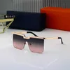 Lunettes de soleil Designer 2023 New Square Frameless Lunettes monobloc Grand cadre à la mode 7H67