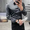 Men's Casual Shirts British Style Men High-Grade Long-Sleeve Shirts/Male Slim Fit Business Lapel Shirt Dress Tops Plus Size S-4XL