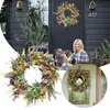 Decorative Flowers Wildflower Garland Spring Summer Front Door Simulation Dried Flower Fresh Green Lighted Wreaths For