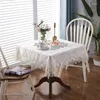 Table Cloth Luxury Embroidery Lace Tablecloth Rectangle Round Cover Flower Elegant Hollow Out Dining Flag Towels