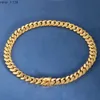 Maßgeschneiderte Herren-Halskette aus 18 mm S925-Silber, 10 Karat, 14 Karat, 18 Karat, massivem gefülltem Gold, gelbe Miami-Kubanische Gliederkette für Herren