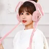 Berets Soft Funny Toys Student Couple Jumping Up Caps Winter Plush Ear Muffs Moving Earmuffs Warmers Ears Protection