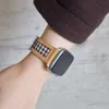 Designer PU Leather Watch Band Smart Straps para Apple Watch Band Ultra 38mm 44mm 45mm Moda iwatch Band Series 8 9 4 5 6 7 Pulseira Pulseira