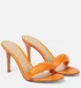 Rossis Gr Sandal Kadın Deri Slipper Topuklu Sandal Bijoux Mules Metalik Deri Stiletto Sandalet Gümüş Siyah Altın Gr Ayakkabı Düğün Elbise Pompaları