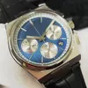 패션 브랜드 손목 시계 남자 시계 석영 크로노 그래프 시계 1853 블루 다이얼 고급 스틸 스트랩 클래식 클래식 PRX 디자이너 시계 브레이슬릿