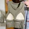 Women's Tanks Sexy Seamless Crop Top Women Underwear U-Shaped Camisole Bra Wide Straps Sports Solid Color Bralette Lingerie One-Piece Tube