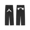 Men's Jeans Hip Hop Stars Print Baggy Black Blue Men Women Straight Pants Streetwear Loose Retro Y2k Punk Casual Denim Trousers