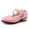 Scarpe piatte Fiocco di moda Cristallo Bambine Pelle verniciata Bambini Principessa Vestito da festa Scarpe da scuola per matrimoni4 5 67 8 9 10 11 1213anno