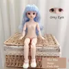 Куклы BJD кукла телесного цвета гаплоидные с несколькими съемными суставами 30 см 1 6 3D серый зеленый фиолетовый синий привлекательные глаза игрушка для девочек подарок на день рождения 231110