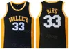 Highschool -Basketball Larry Bird College Jersey 33 7 Springs Valley Indiana State Sycamores University American 1992 Dream Team One Black Navy Blue White NCAA Männer