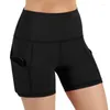 Gymkläder Kvinnor Solid Color Yoga Shorts Female Slim Sports Training Ladies Running Hatebable Bekväm höftuppfödning botten