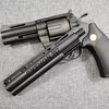 Colt python dupla ação revólver arma de brinquedo pistola blaster lançador bala macia modelo de tiro para adultos meninos presentes de aniversário-10