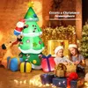 Christmas Decorations Inflatable Dogs Chasing Santa Claus Climbing Tree with Lighting Xmas Decoration Outdoor Indoor Navidad 2023 231102