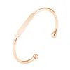 Mylongingcharm 30pcs / lot Bracelets de manchette vierges Bracelet en cuivre gravable Bracelets en or rose T0692 Q0720202r