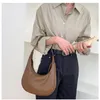 Duffel Bags Niche Retro Female Bag Solid Color Underarm Simple Fashion Shoulder Senior Sense Leisure Handtasche