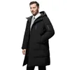 Donzen winterparkesjack voor heren Business Casual Parker met capuchon Winddichte katoenen jas White Duck Warm Extended