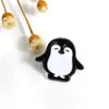 Todo-1 pieza Harajuku aleación esmalte Kawaii blanco negro pingüino Broche insignias alfileres de solapa Broches seguros bufanda niño con estilo mujeres Jewelr162f