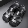 Casual Fashion YEINSHAARS Men Size Big Shoes Slip-on PU Leather Soft Non-slip Beach Summer Sandals Slippers Flats Flip Flop 230403 GAI 147