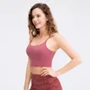 Yoga Outfit Women's Longline Bra Wirefree Removable Pads Adjustable Straps Padded Sports Camisole Crop Tank Tops